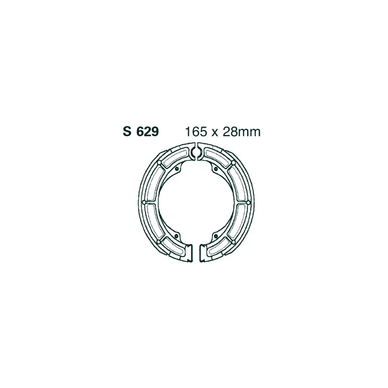 Rychlé Dodání Sada brzdových čelistí EBC S629G drážkovaný