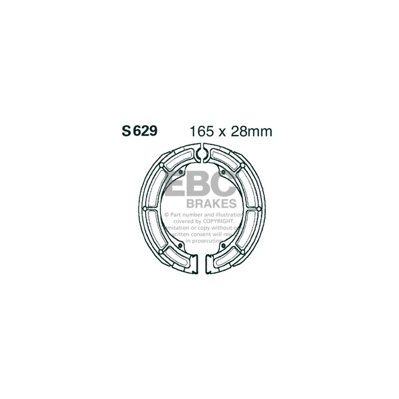 Sada brzdových čelistí EBC S629 Časově Omezené