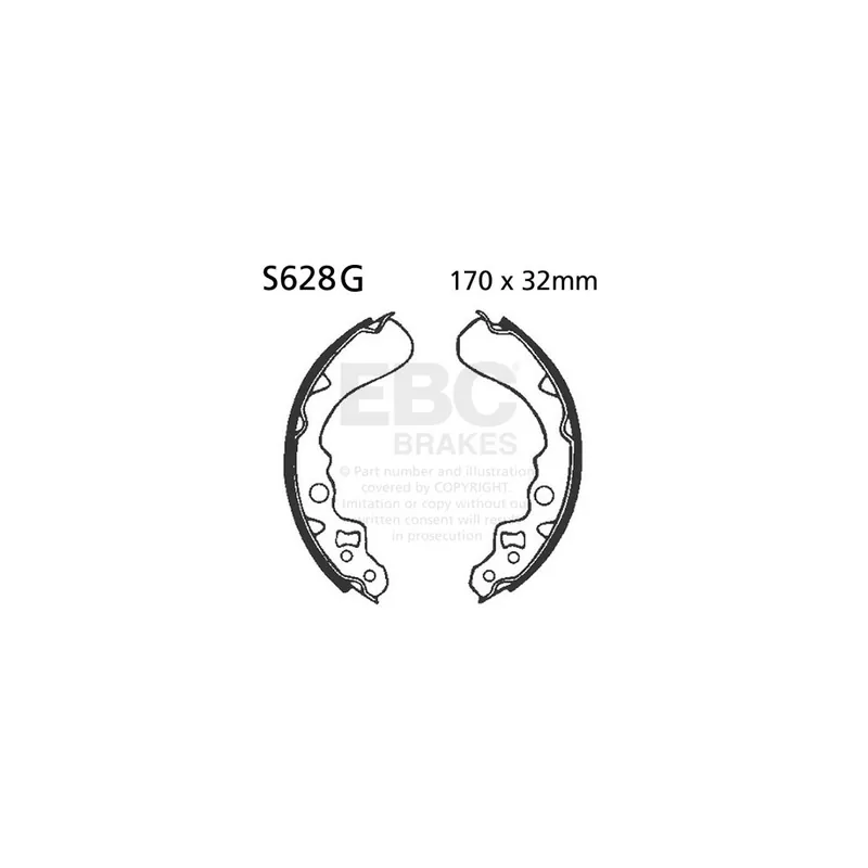Poslední Šance Sada brzdových čelistí EBC S628G drážkovaný