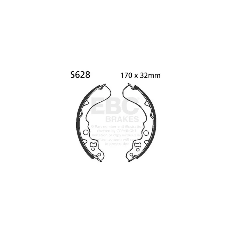 Sada brzdových čelistí EBC S628 Nejprodávanější
