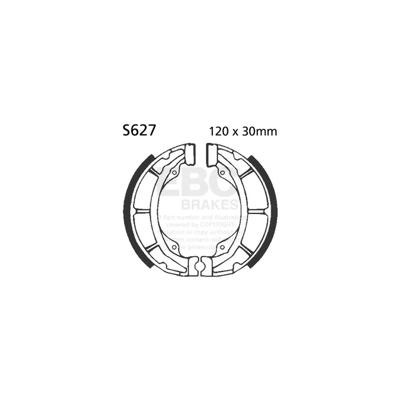 Profesionální Sada brzdových čelistí EBC S627