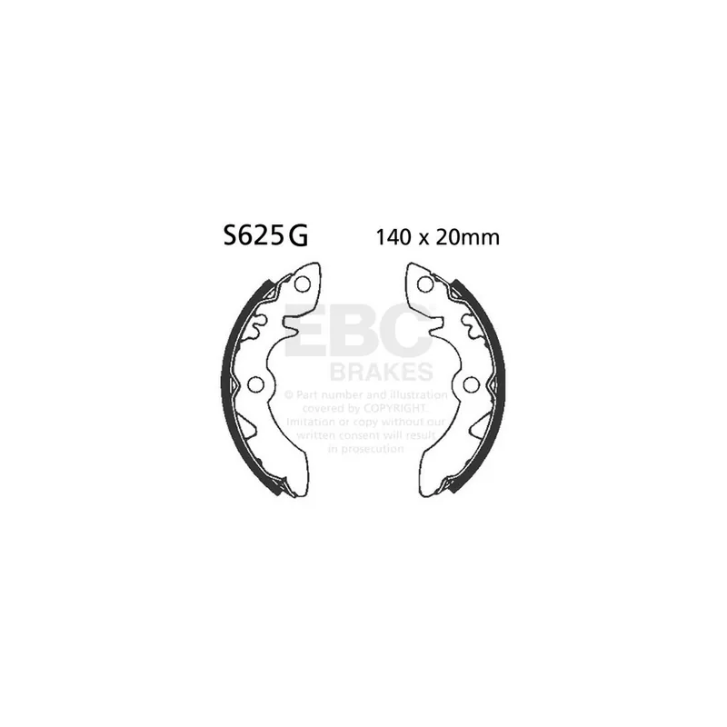 Nová Kolekce Sada brzdových čelistí EBC S625G drážkovaný