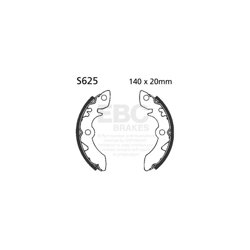 Jen Po Omezenou Doba Sada brzdových čelistí EBC S625
