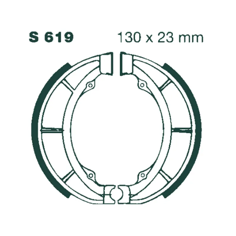 Sada brzdových čelistí EBC S619G drážkovaný Akční Nabídka