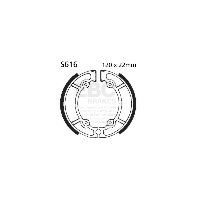 Sleva Sada brzdových čelistí EBC S616