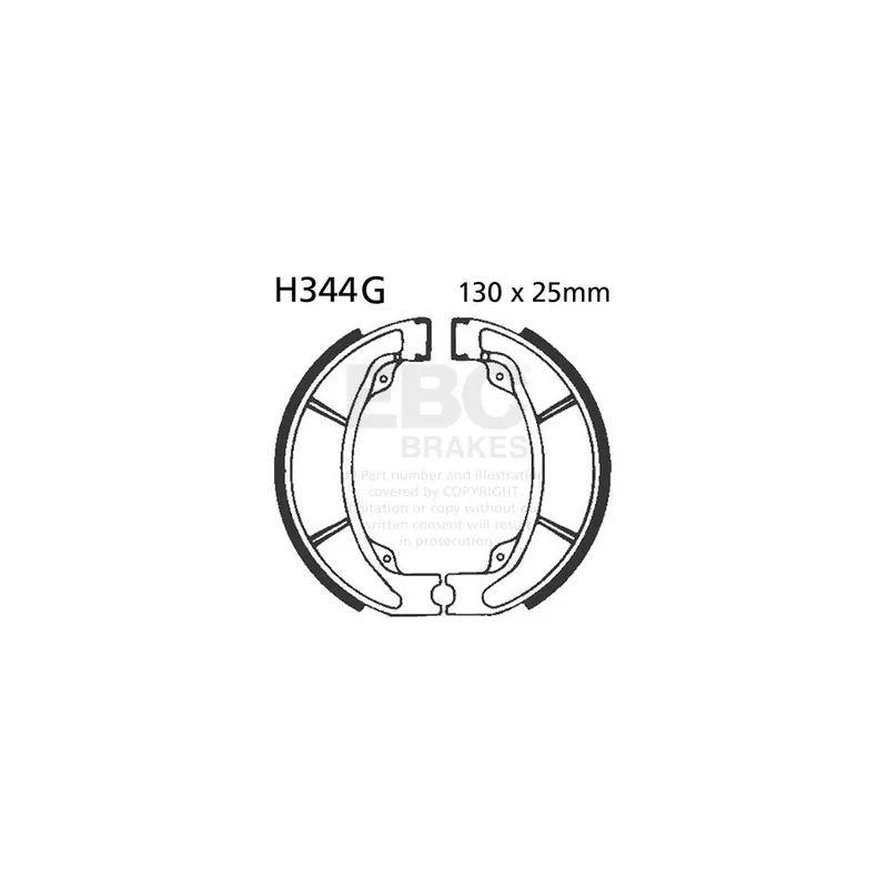 Poslední Šance Sada brzdových čelistí EBC H344G drážkovaný