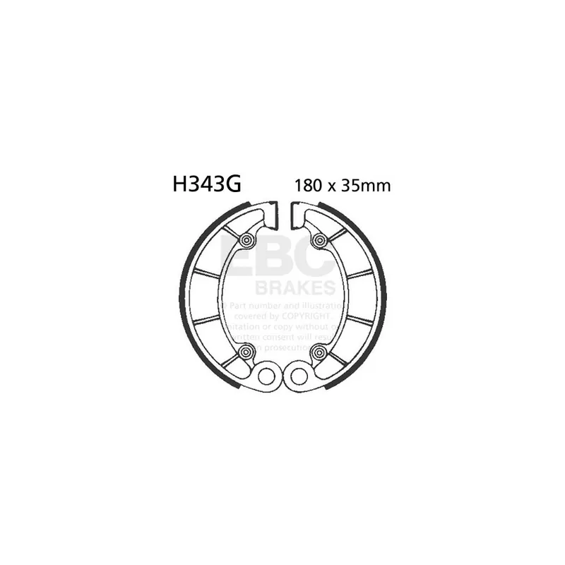 Nízká Cena Sada brzdových čelistí EBC H343G drážkovaný