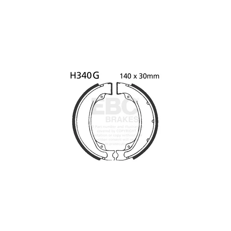 Super Cena Sada brzdových čelistí EBC H340G drážkovaný