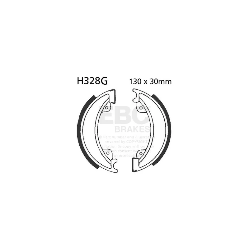 Celosvětová Doprava Sada brzdových čelistí EBC H328G drážkovaný