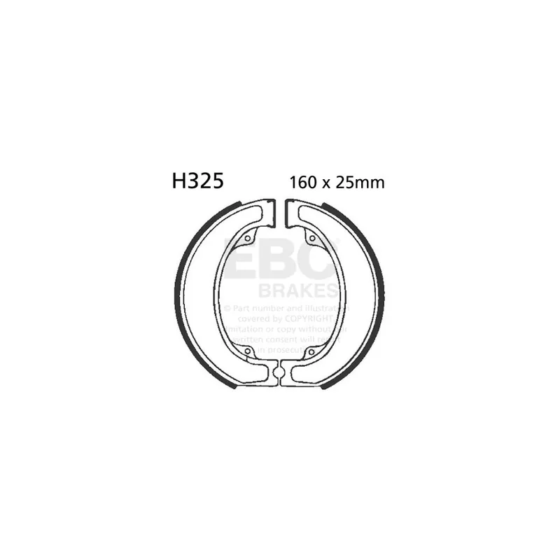 Sada brzdových čelistí EBC H325 Nejlepší Volba
