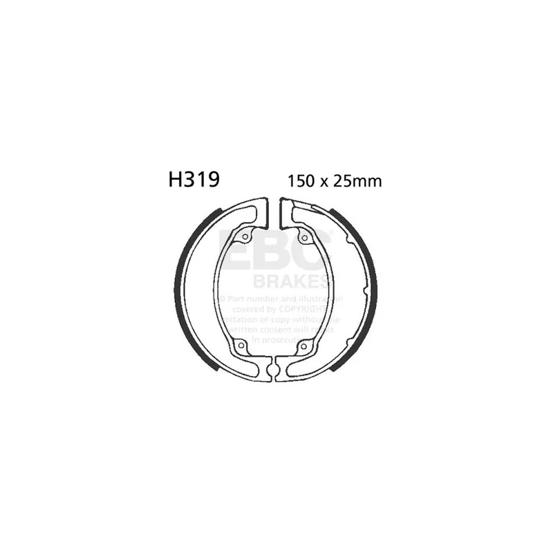 Profesionální Sada brzdových čelistí EBC H319