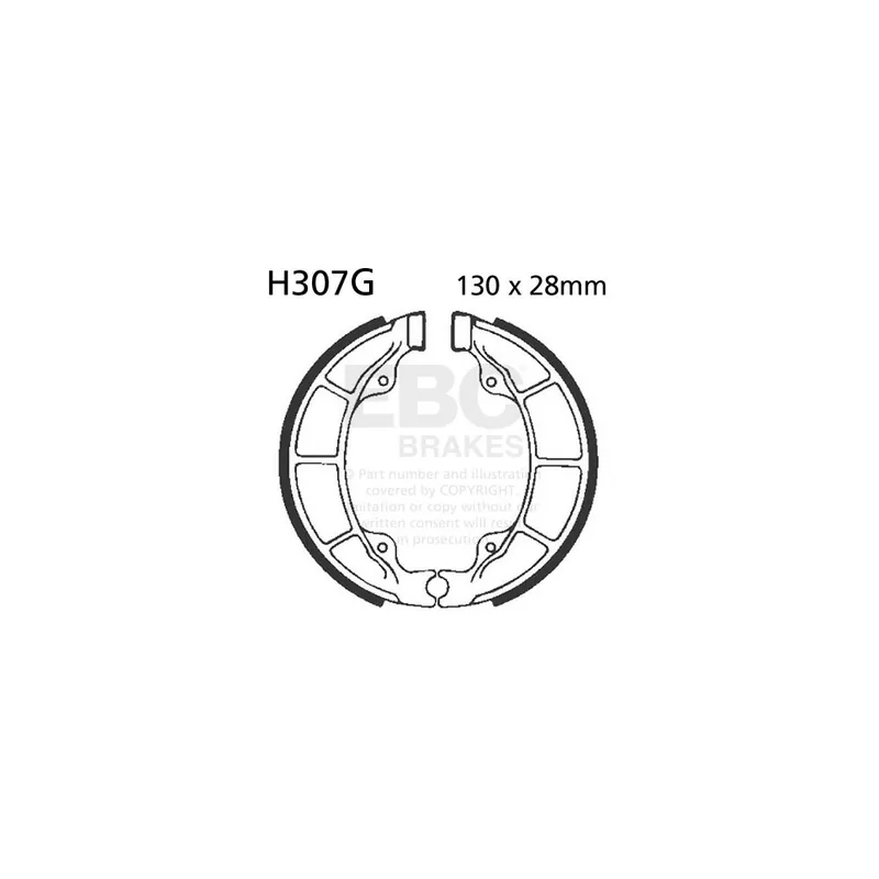 Sada brzdových čelistí EBC H307G drážkovaný Akční Cena