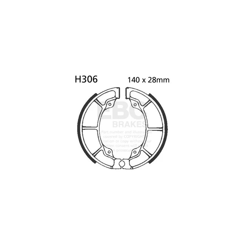 Novinka Sada brzdových čelistí EBC H306