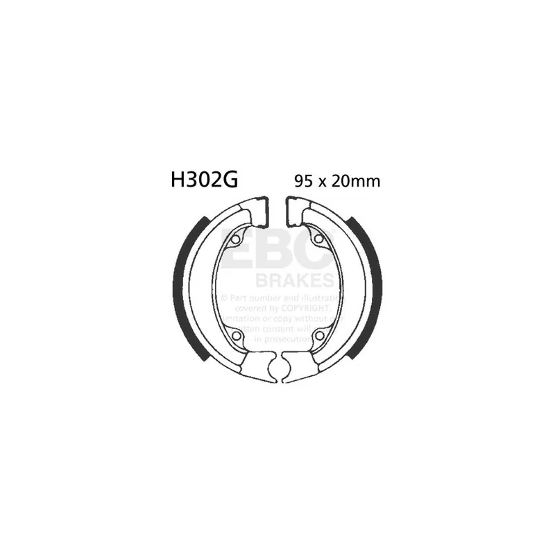 Tovární Cena Sada brzdových čelistí EBC H302G drážkovaný