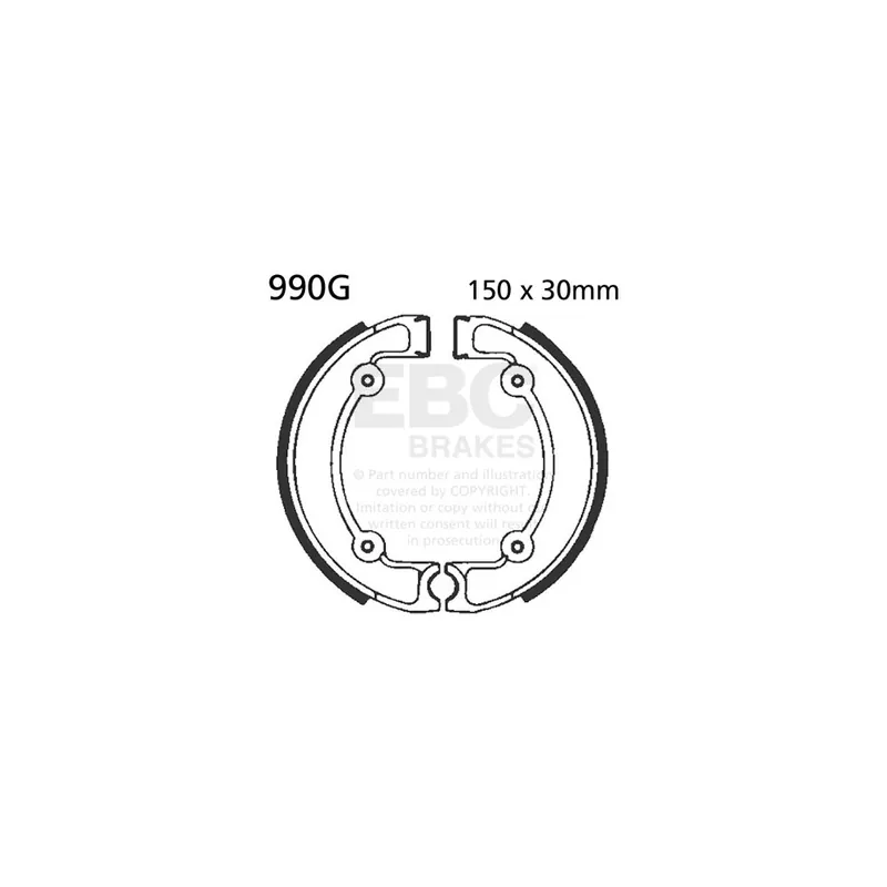 Akce Sada brzdových čelistí EBC 990G drážkovaný