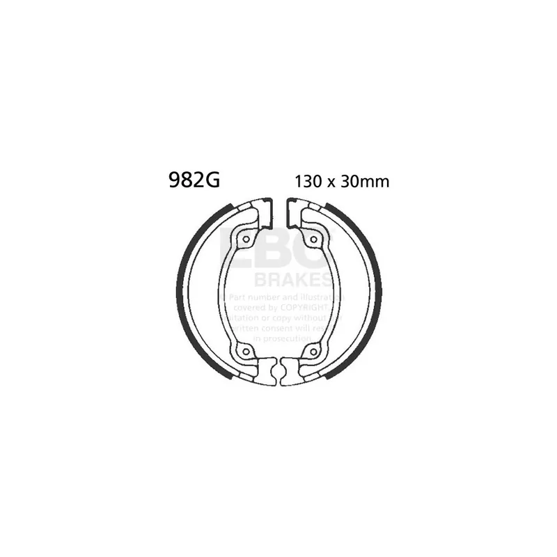 Cenová Bomba Sada brzdových čelistí EBC 982G drážkovaný