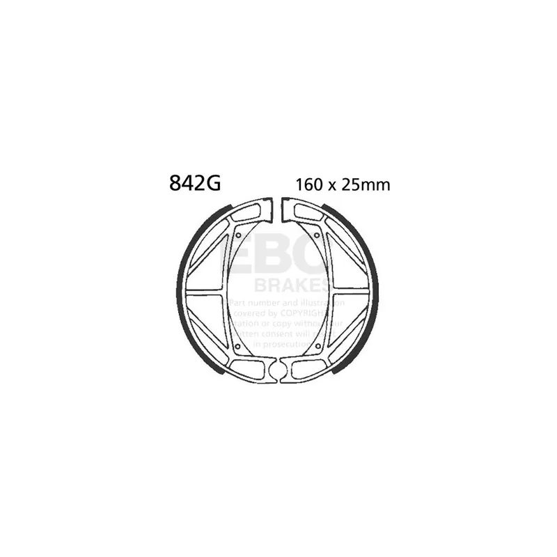 Cenový Hit Sada brzdových čelistí EBC 842G drážkovaný