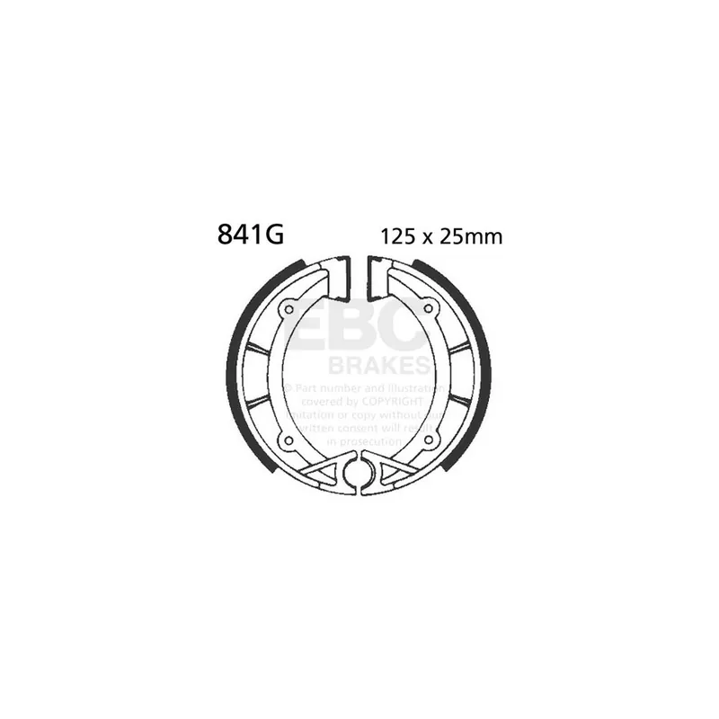 Moderní Sada brzdových čelistí EBC 841G drážkovaný