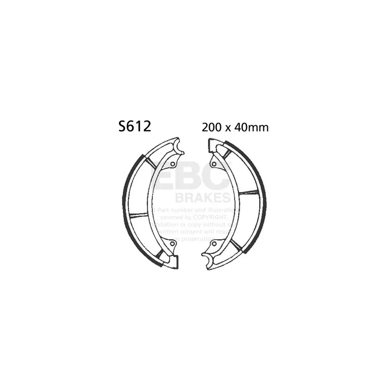 Sada brzdových čelistí EBC S612 Dokud Zásoby Vydrží