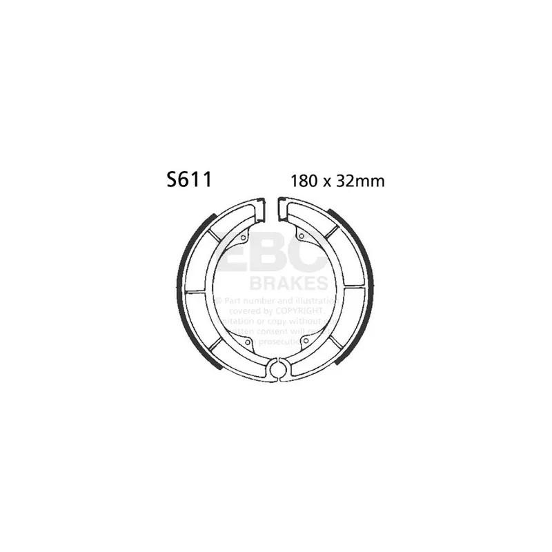 Sada brzdových čelistí EBC S611 Oblíbený