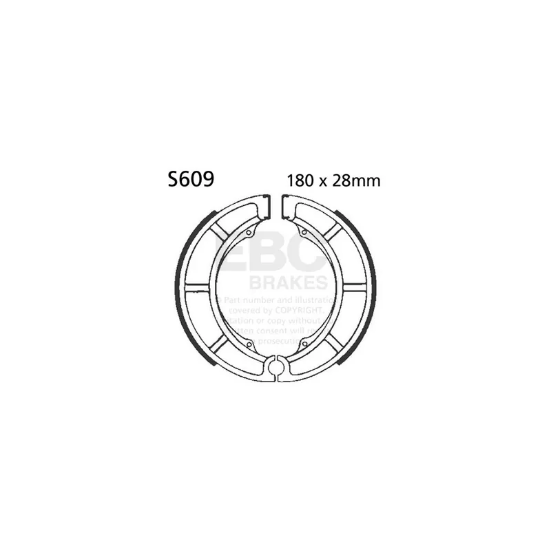 Sada brzdových čelistí EBC S609 Bezpečná Platba