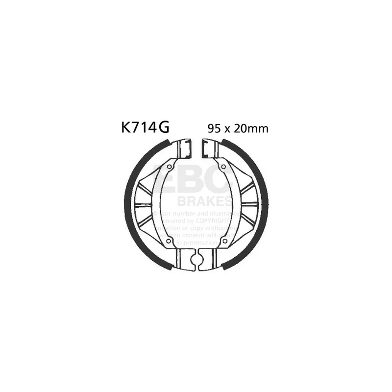 Sleva Sada brzdových čelistí EBC K714G drážkovaný