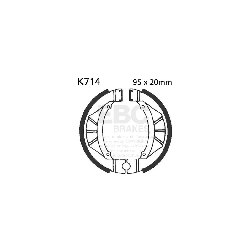Sada brzdových čelistí EBC K714 Nejlepší Volba