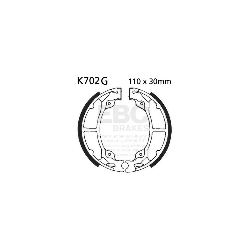 Sada brzdových čelistí EBC K702G drážkovaný Jen Po Omezenou Doba