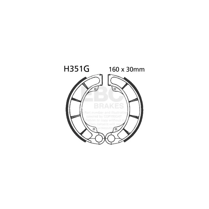 Sada brzdových čelistí EBC H351G drážkovaný Ihned K Objednání