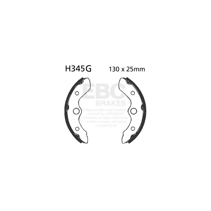 Sada brzdových čelistí EBC H345G drážkovaný Levný