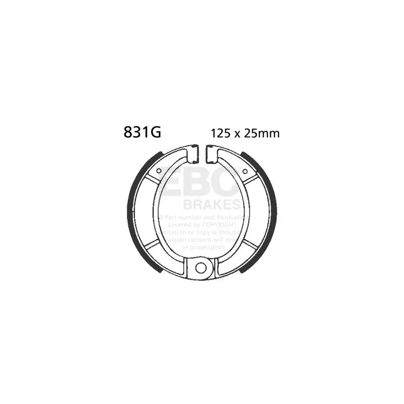 Dokud Zásoby Vydrží Sada brzdových čelistí EBC 831G drážkovaný