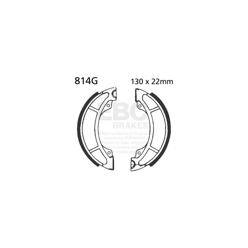 Sada brzdových čelistí EBC 814G drážkovaný Finální Výprodej
