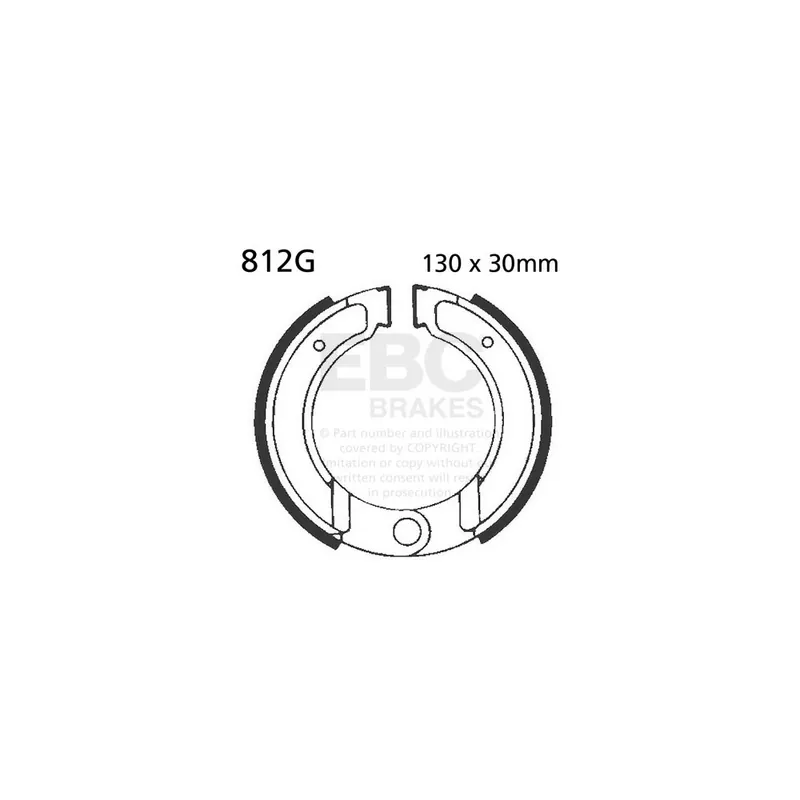Sada brzdových čelistí EBC 812G drážkovaný Značkový