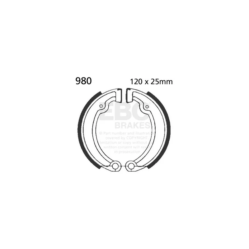 Sada brzdových čelistí EBC 980 Časově Omezené