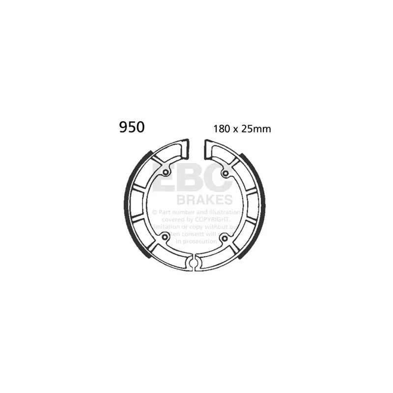 Cenový Hit Sada brzdových čelistí EBC 950