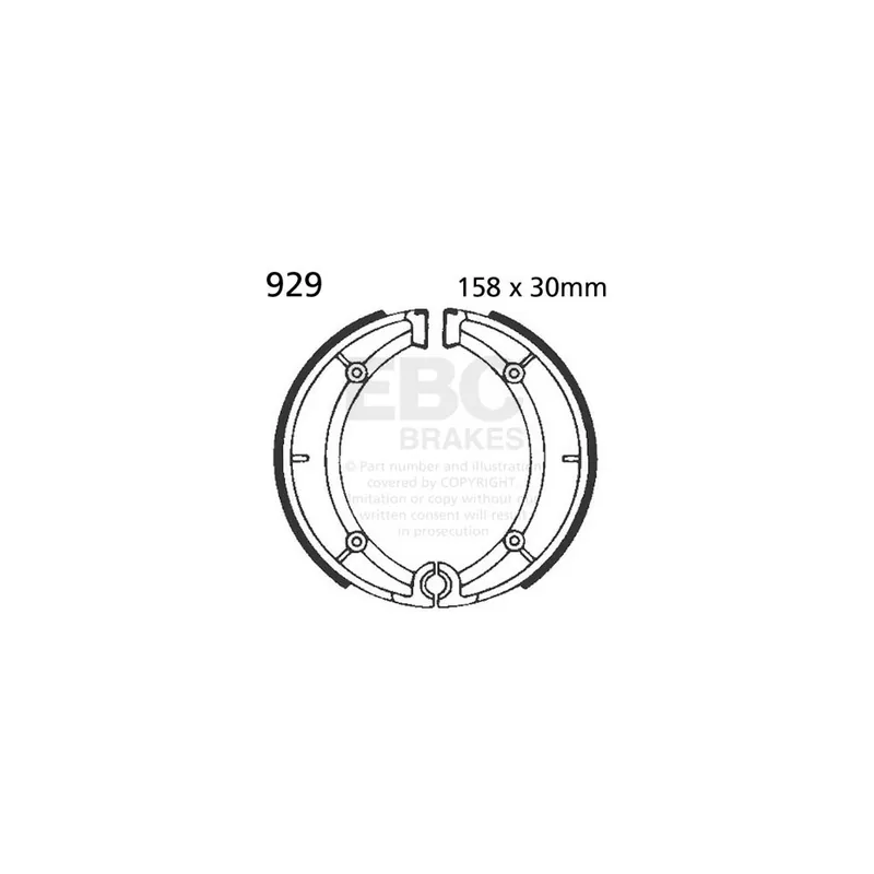 Expresní Doručení Sada brzdových čelistí EBC 929