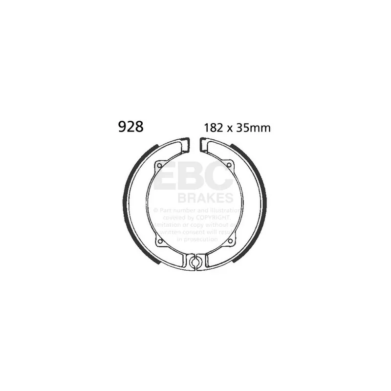 Značkový Sada brzdových čelistí EBC 928