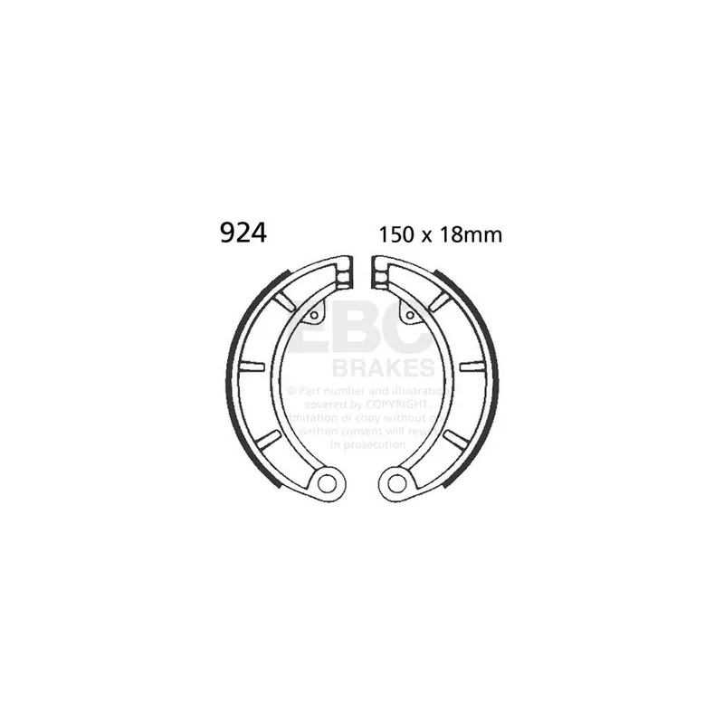 Doprava Zdarma Sada brzdových čelistí EBC 924