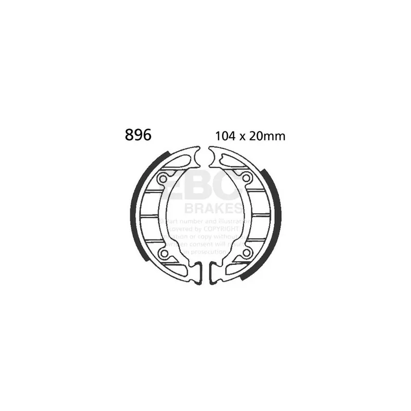 Trendový Sada brzdových čelistí EBC 896