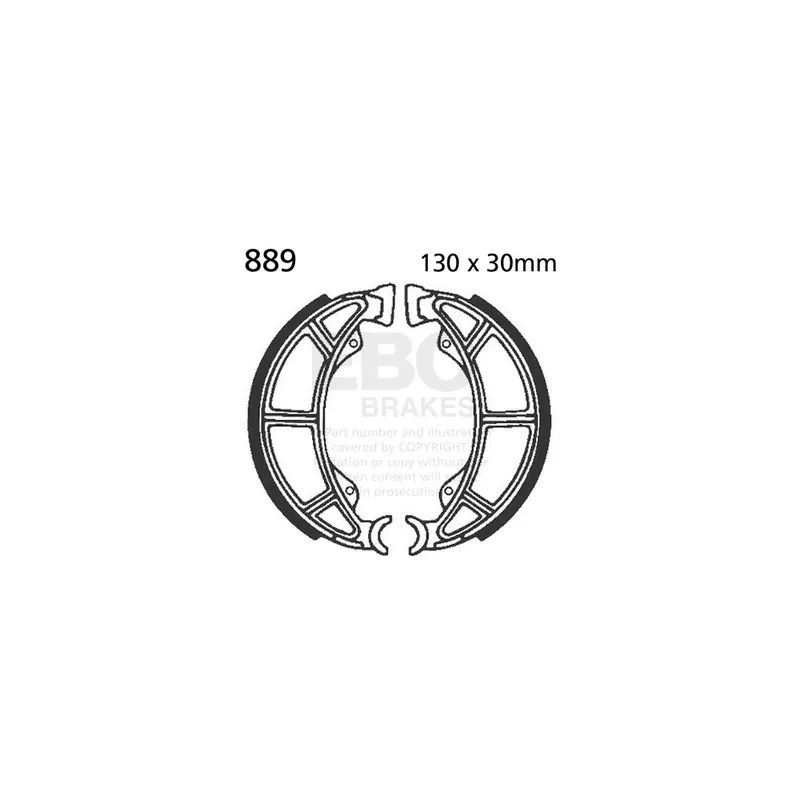 Sada brzdových čelistí EBC 889 Ověřený