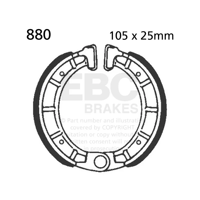 Profesionální Sada brzdových čelistí EBC 880