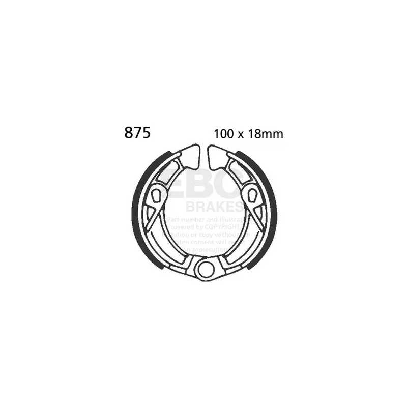 Sada brzdových čelistí EBC 875 Přímo Od Výrobce