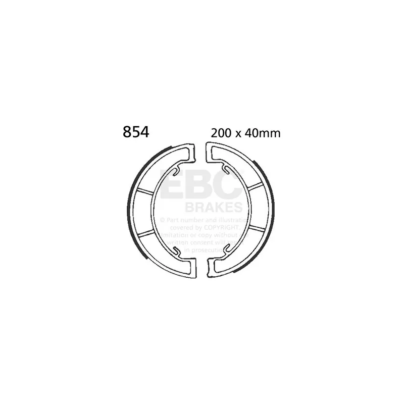 Profesionální Sada brzdových čelistí EBC 854