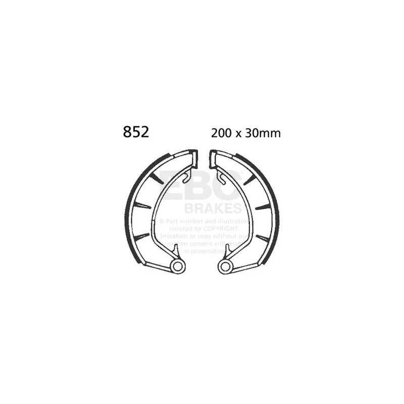 Prémiový Sada brzdových čelistí EBC 852