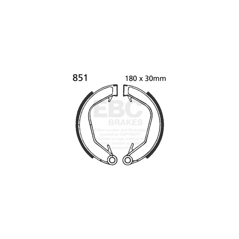 Koupit Online Sada brzdových čelistí EBC 851