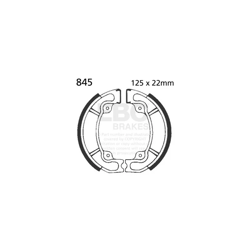 Sleva Sada brzdových čelistí EBC 845