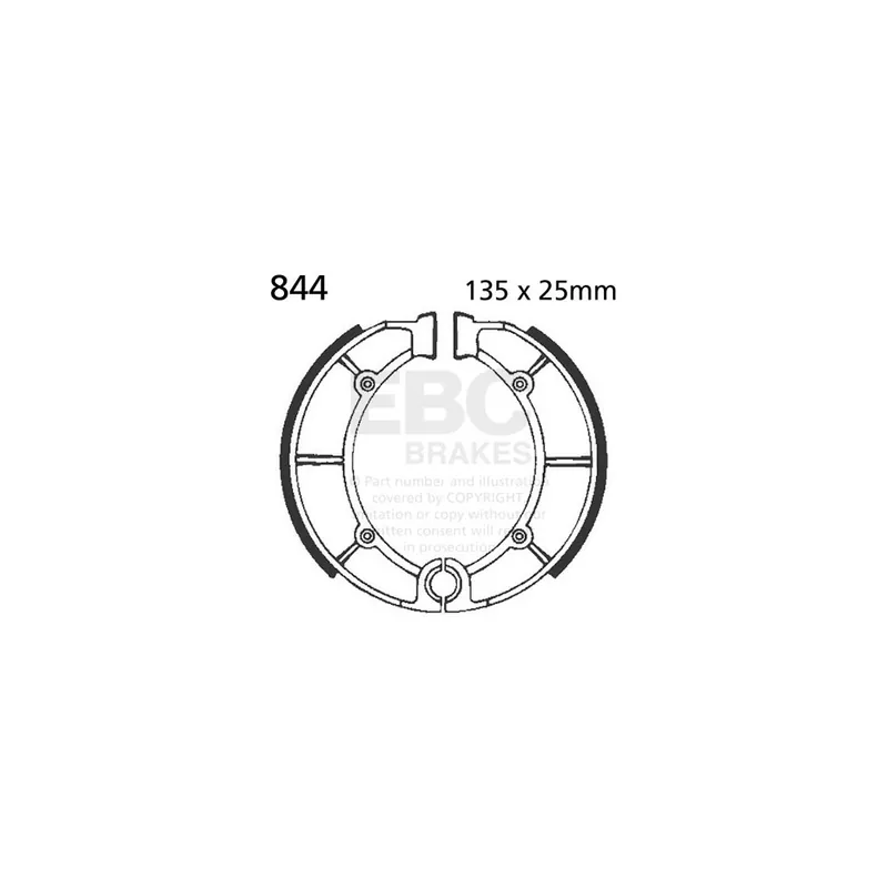 Sada brzdových čelistí EBC 844 Limitovaná Edice