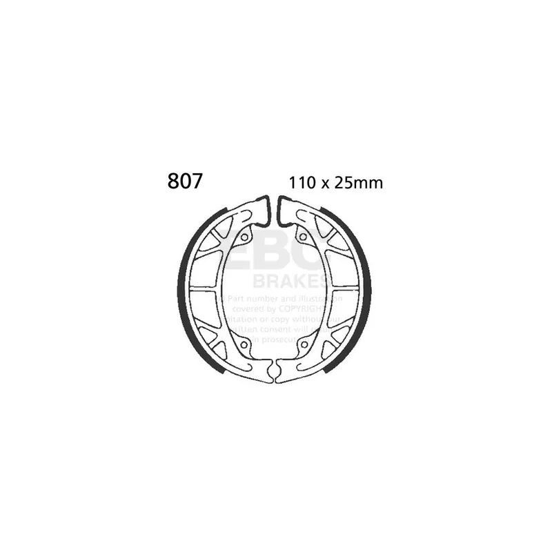 Sada brzdových čelistí EBC 807 Aktuální
