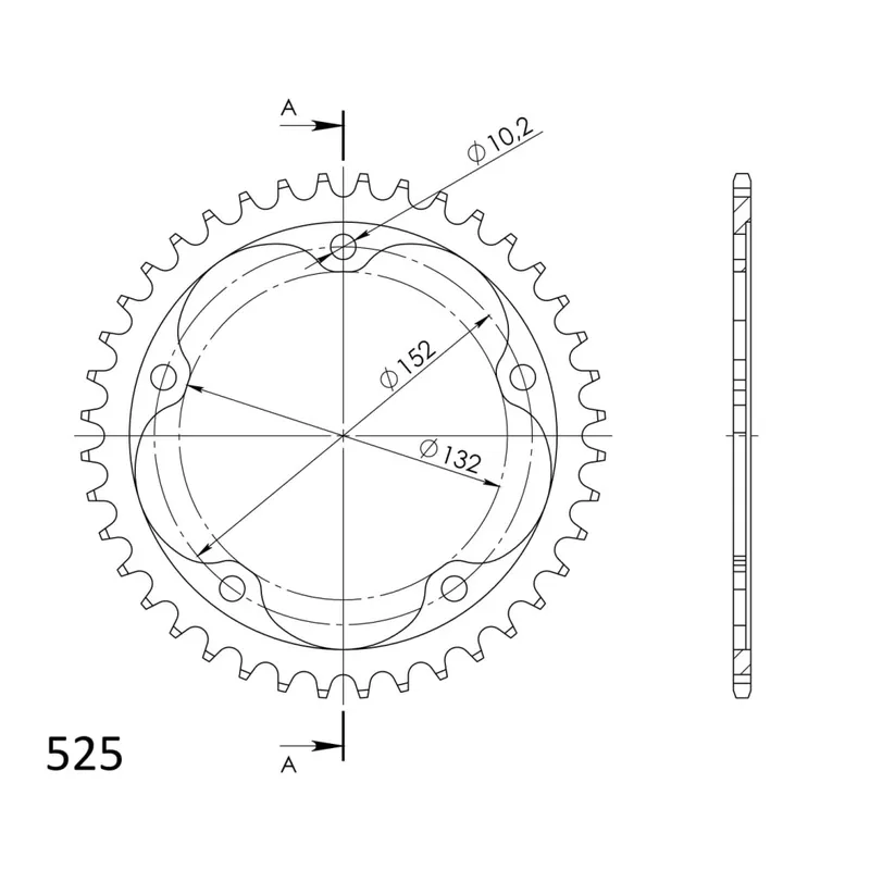 Časově Omezené Řetězová rozeta SUPERSPROX RFE-614:41-BLK černý
