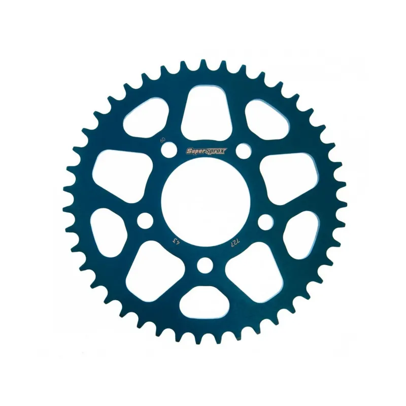 Autentický Hliníková řetězová rozeta SUPERSPROX RAL-727:43-BLU modrá 43 zubů, 525